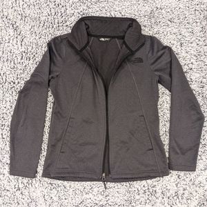 Gray North Face zip-up